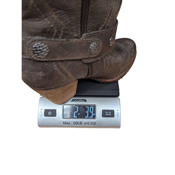 Eastland Womens 6.5 Booties Bellamy 1955 Bootie Leather Zip Cowgirl Western - Picture 12 of 12